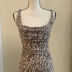 Diane Von Furstenberg Silk Cowl Midi Dress Size 2